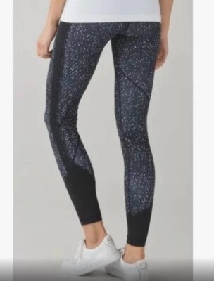 Lululemon Drop It Like It's Hot Mesh Leggings Luxtreme Women 2 Black Activewear