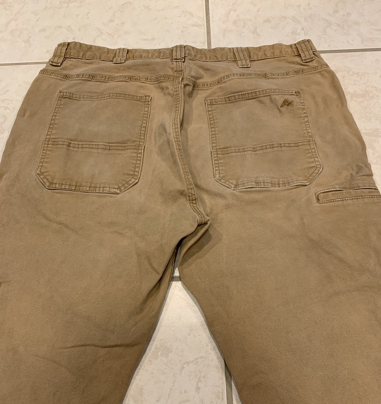 Men's 38x31 Ridge Cut Tough Wear Straight Leg Brown Canvas Utility Work Pants eBay