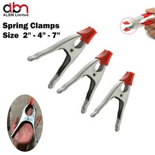 Spring Clamps Large 7", 4" & Mini 2" Metal Market Stall Clips Tarpaulin Plastic