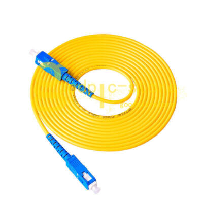 2Pcs 10M SC UPC to SC UPC Simplex 3.0mm PVC Single Mode Fiber Patch Cable Jumper