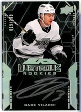 2020-21 UD Black Lustrous Rookie Signatures #LSGV Gabe Vilardi RC AUTO /199