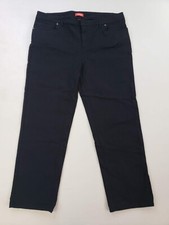 IZOD Pants Women 6 Black Chino Straight Leg Casual Mom Stretch Staple