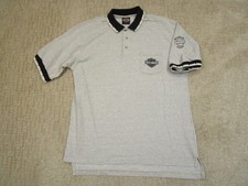 Vintage Harley-Davidson Polo Shirt Men Large Gray Anchorage Alaska 90s USA Made