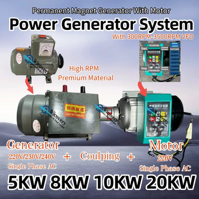 #ad Generator Permanent Magnet High RPM VFD Motor 10KW 20KW 220V 240V singel phase $698.99