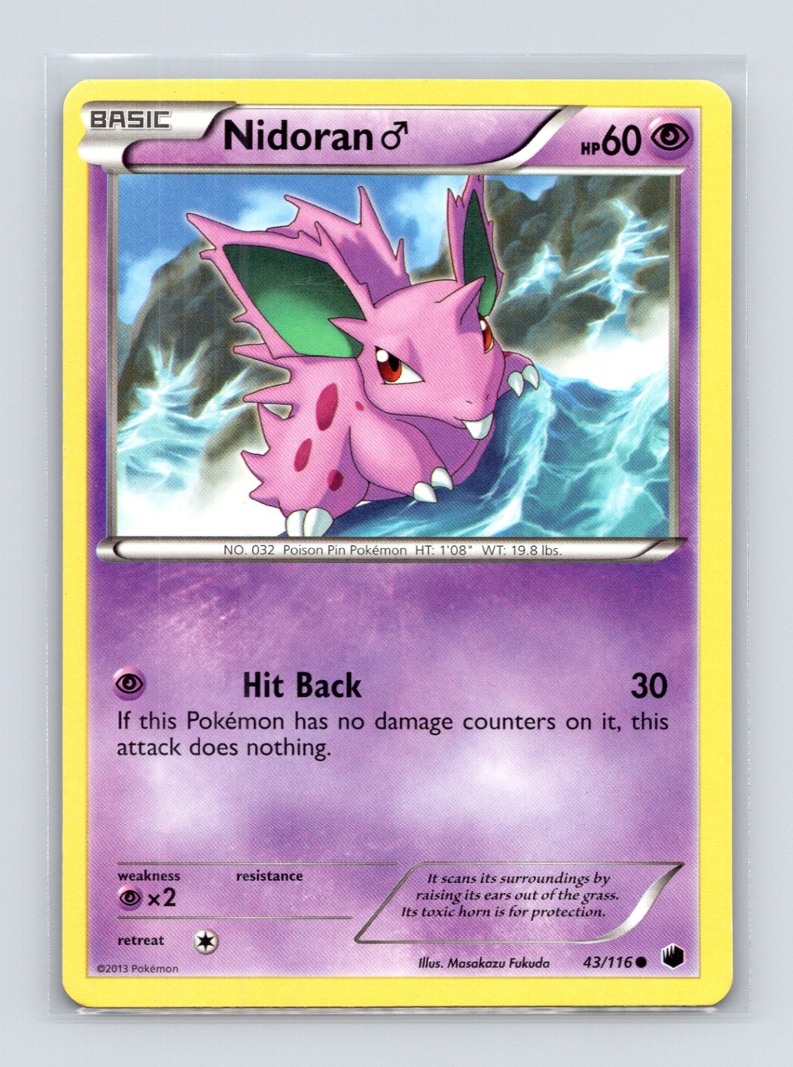 Pokémon TCG Nidoran M 43/116 Plasma Freeze Normal LP