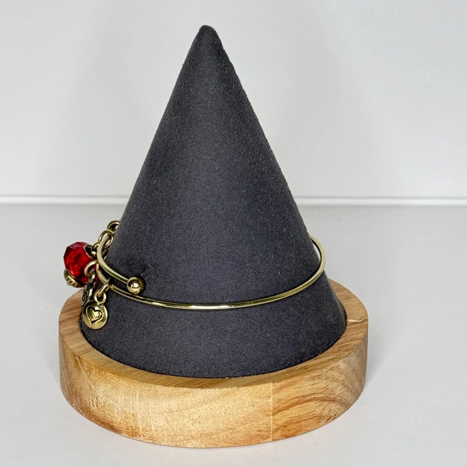 Brazalete Brazalete Brighton Dije Cristal Rojo Tono Dorado Foto 3 de 4