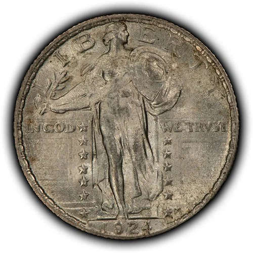 1924 25c Standing Liberty Silver Quarter - Looks Full Head - BU - SKU-B5548