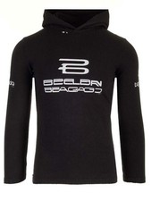 NEW Balenciaga Black Logo Distressed Women  s Hoodie Size small Authentic