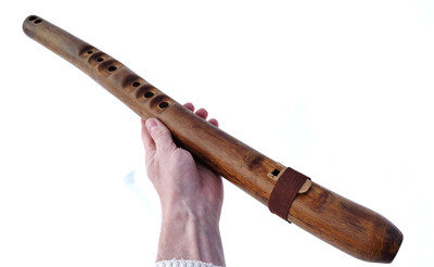 BASS Druid Native American style Flute - Key of C# - DEEP Sound / whistle