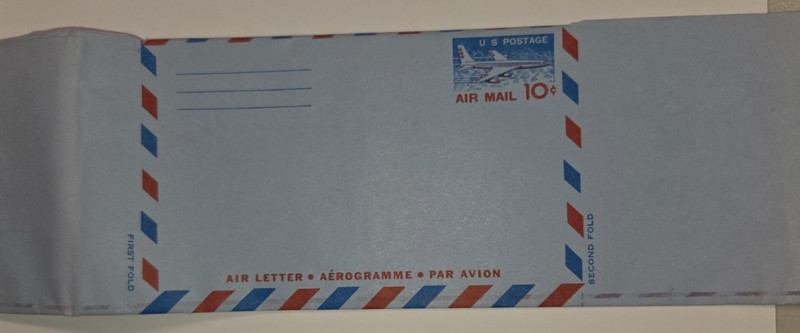 SCOTT #UC32a, Type 1, MINT AIR LETTER SHEET BV $10.00