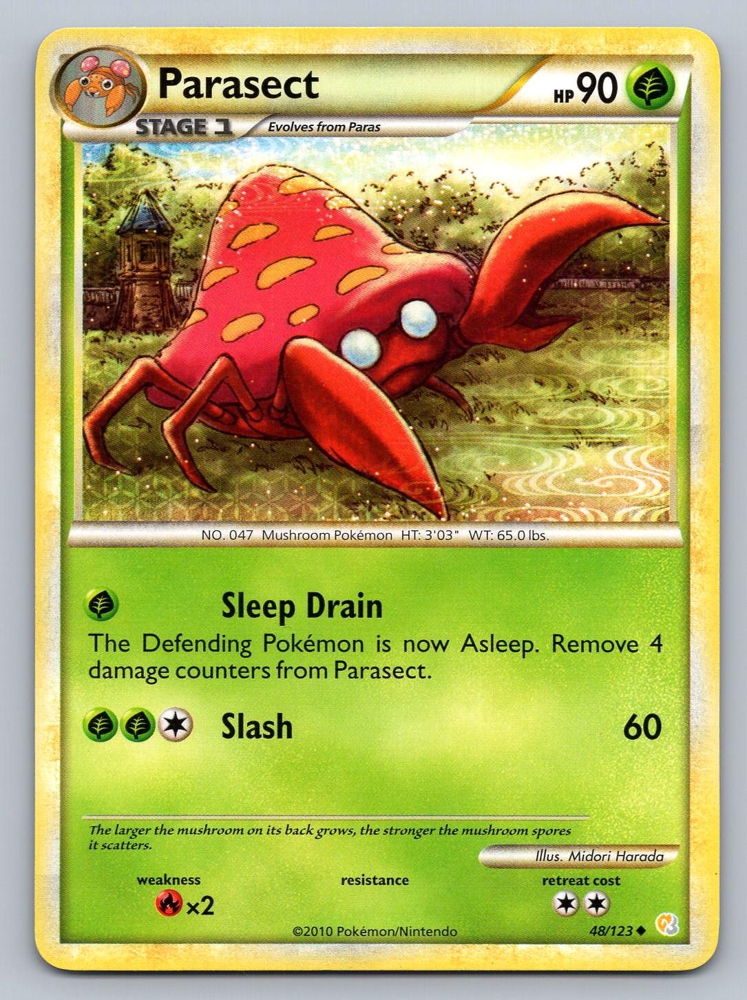 PARASECT 48/123 UNCOMMON HEARTGOLD & SOULSILVER POKEMON MP
