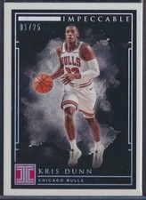 2018-19 IMPECCABLE SILVER 1/25 FIRST 1/1 KRIS DUNN BULLS