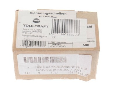 TOOLCRAFT 138513 Locking washers Inside diameter: 3.2 mm ! 100PCS ! NEW ! #ff