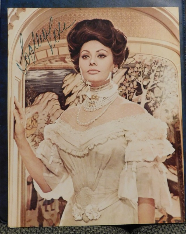 Sophia Loren autographed 8x10 photo of this sexy & beautiful actress