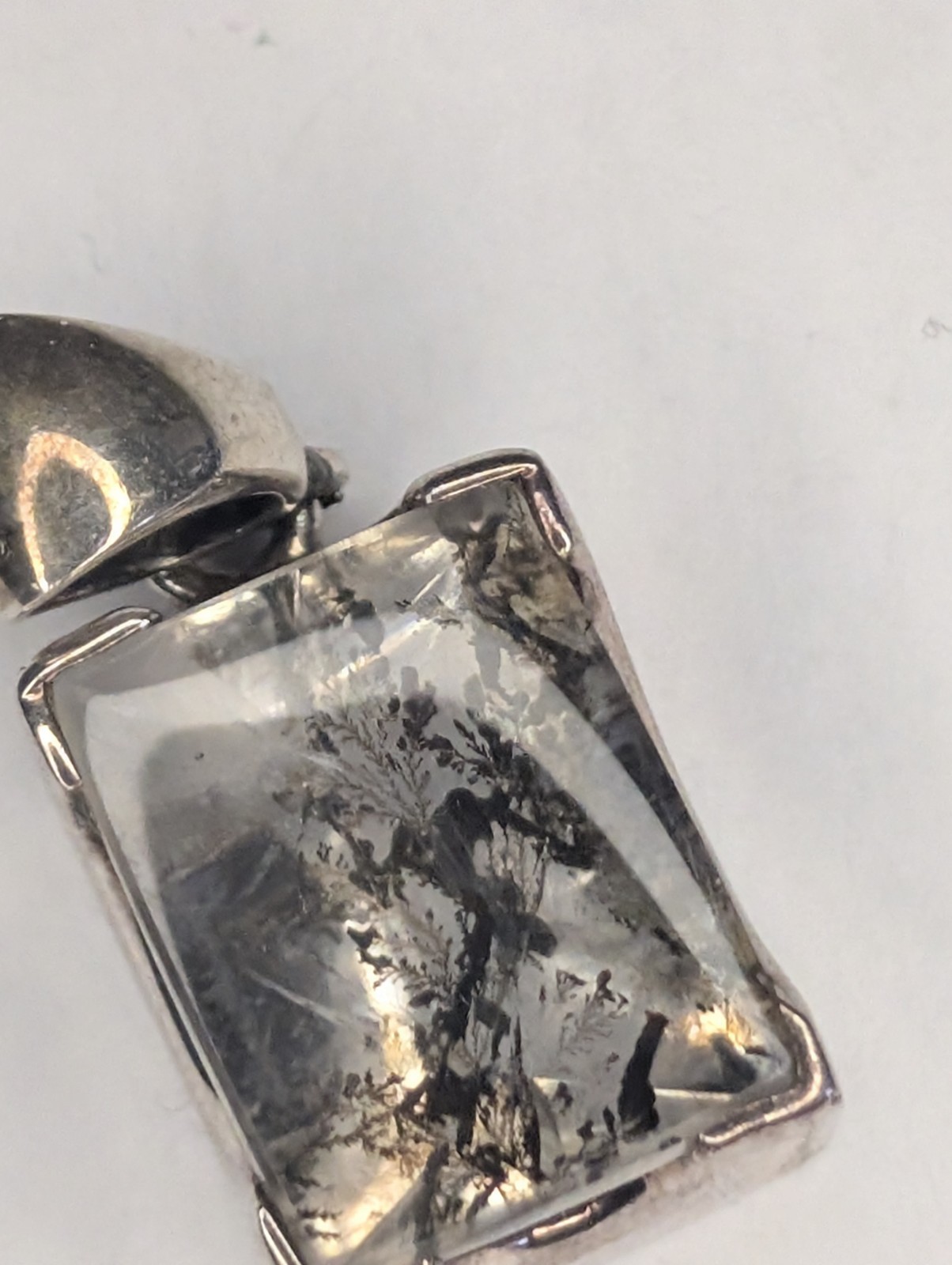 Large Sterling Silver Rectangular Rutilated Quart… - image 6