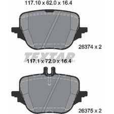 Textar 2637401 Bremsbelagsatz f&uuml;r MERCEDES BENZ E KLASSE S GLC C T MODEL C CLE