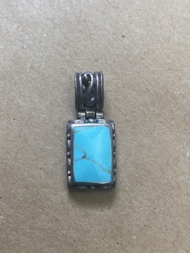 Turquoise Sterling Silver Rectangle Pendant