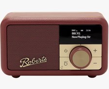 Image of Roberts Revival Petite 2 Radio Dab Dab+ FM Built In Alarm Red C Grade