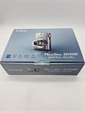 Canon PowerShot SD500 Digital Elph Camera, Rechargable Battery, All Accessories