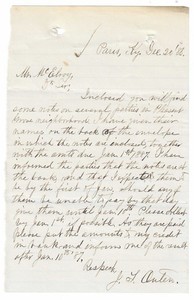 1886 Paris KY Kentucky Letter From J. Outen