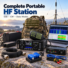 All-in-One Portable HF Radio Station SSB CW Datamodes G90 Laptop Antenna Battery