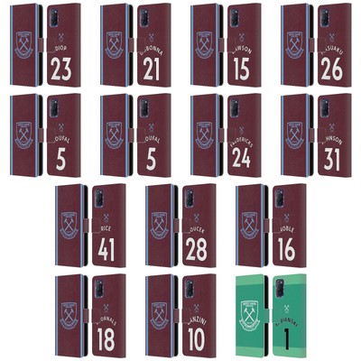 WEST HAM UNITED FC 2021/22 PLAYERS HOME KIT LEATHER BOOK CASE FOR OPPO PHONES