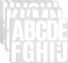 102 Stück Buchstaben Aufkleber Weiß 9 Blatt 10,2 cm, Große Buchstaben Sticker, B