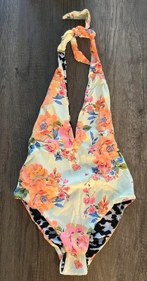 NWT Maaji Halter Floral One Piece Swimsuit Small