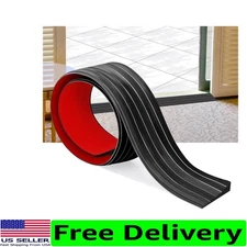 Durable 3.3 Ft Self-Adhesive Rubber Ramp - Anti-Slip for Safe Doorway Transition