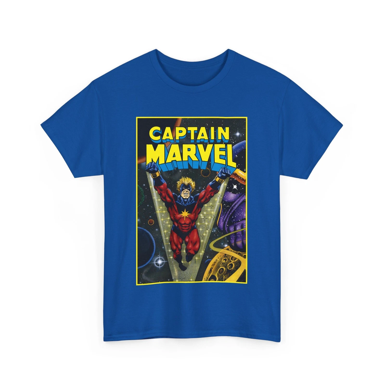 Captain Marvel T-Shirt - Jim Starlin Art - Mar-Vell - Thanos - Marvel Comics