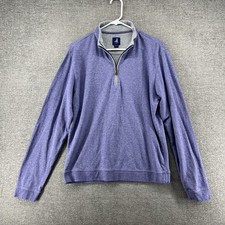 Johnnie O Sully 1/4 Zip Pullover Sweater Men Size Medium Purple Casual