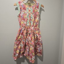 Matilda Jane Leah Fit Flare Wonderful Parade Floral Pockets Dress Womens XS