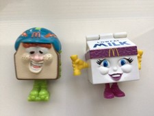 Vintage McDonalds CHANGEABLE Food Transformers Happy Meal Toys Milk  Sandwich