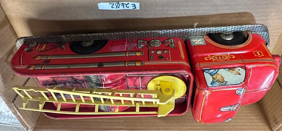 Tin Vintage Manufacture Diecast Fire Vehicles for sale | eBay