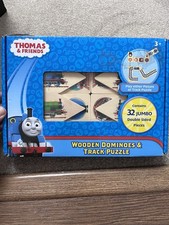 Thomas & Friends 32 Jumbo Double Sided Wooden Dominoes and Track Puzzle Complete