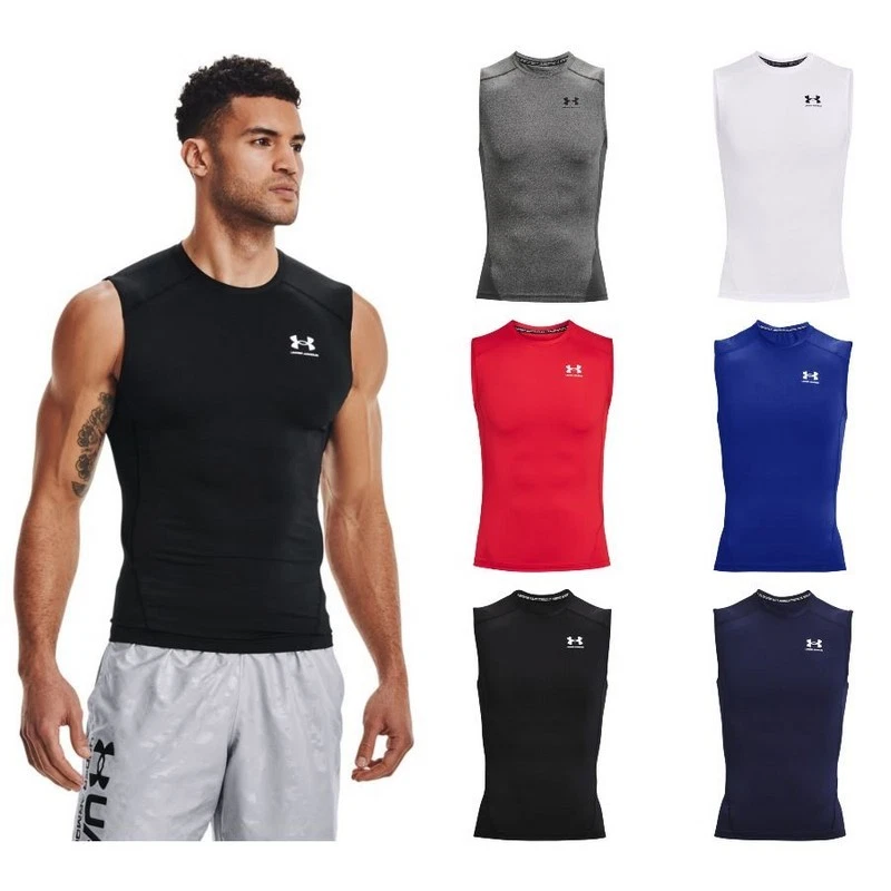 Under Armour 1361522 Men's UA HeatGear Armour Compression T-Shirt Sleeveless Tee