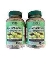 2X Holland & Barrett Soya Isoflavones 1500mg 120 BBE BBE31/12/25