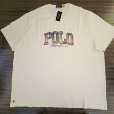 Polo Ralph Lauren Men Embroidered "POLO" Tee SS White T Shirt Big  Tall 4XB