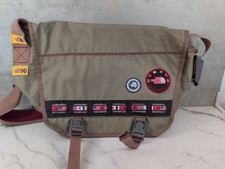 The North Face Tan Shoulder Bag Trans-Antarctica 1990 Expedition Flags