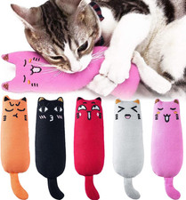 5Pcs Bite Resistant Catnip Toy for Cats,Catnip Filled Cartoon Mice Cat Teethi...