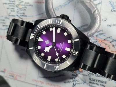 IXDAO X02T PVD titanium 39mm Purple Dial mens Dive watch - Used | eBay