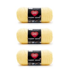 Red Heart Super Saver Lemon Yarn - 3 Pack of 198g/7oz - Acrylic - 4 Medium Wo...