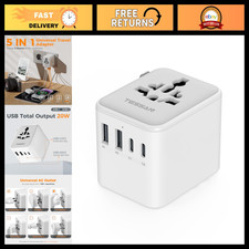Universal Travel Adapter - Worldwide Plug Converter, International Power Adapter
