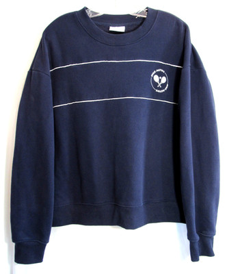 Wilo Active Blue Long Sleeve Crew Neck Graphic Logo Sweatshirt Size M EUC