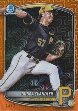Bubba Chadler 2025 Bowman Chrome Megabox Orange Refractor RC Pirates 24/25