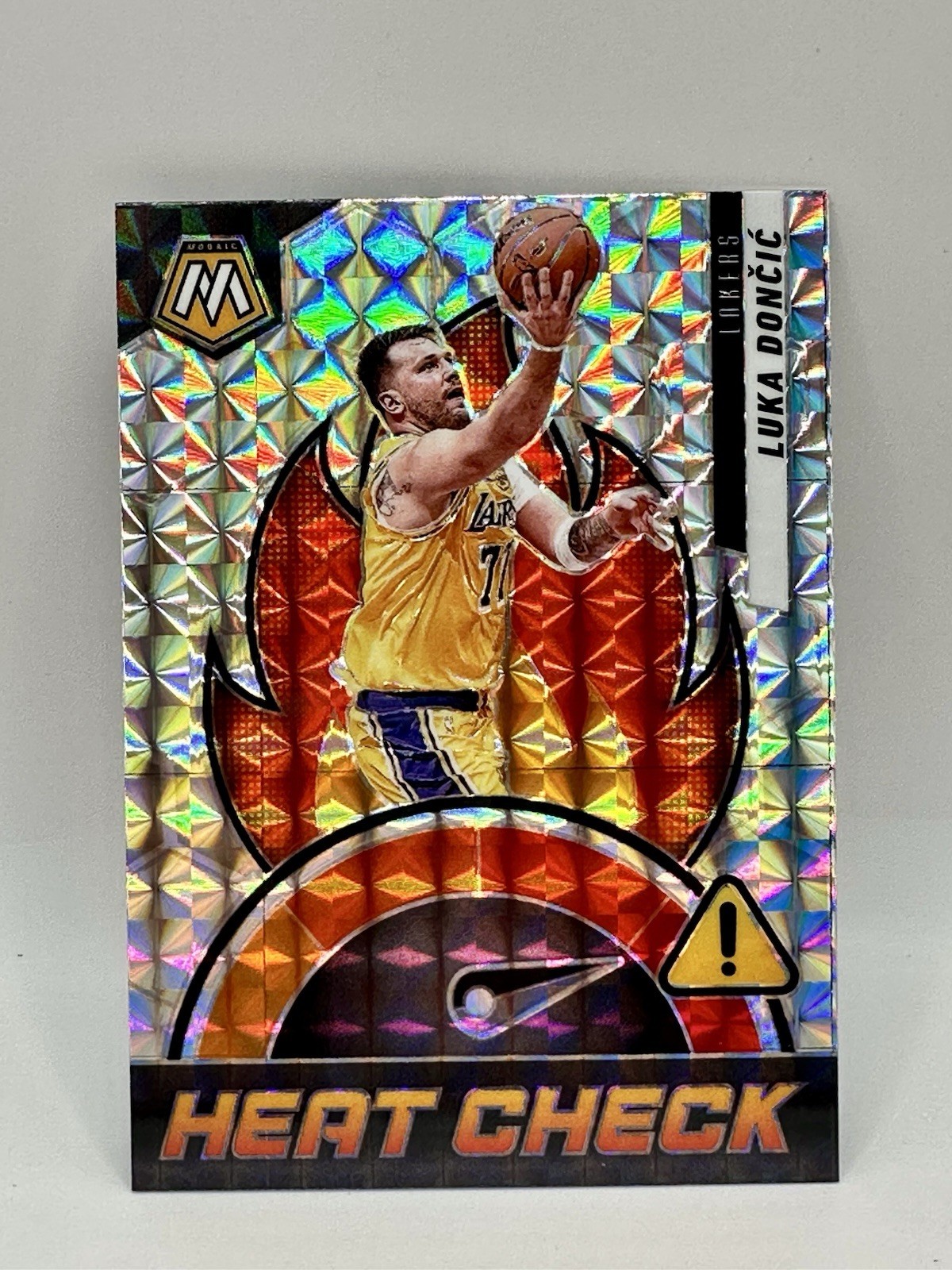 Luka Doncic 2024-25 Panini Mosaic Heat Check Mosaic Prizm #10 LA LAKERS