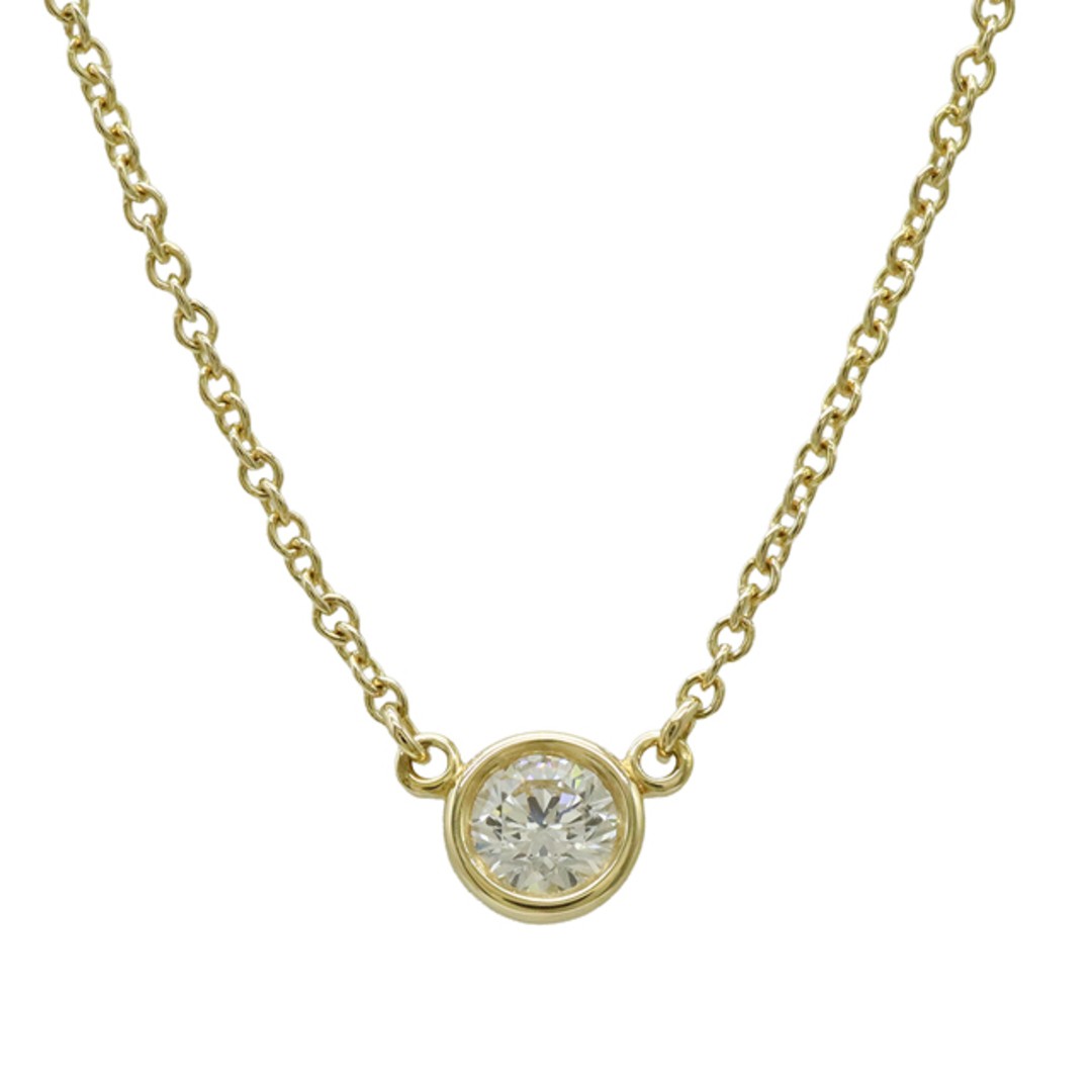 TIFFANY Co Elsa Peretti K18YG Diamond By The Yard Necklace Pendant 1PD