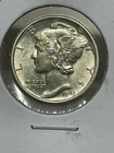 1943-D Unc Mercury Silver Dime 10c Denver Mint - KK800