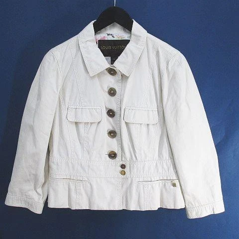 LOUIS VUITTON（LV） Tuta Louis Vuitton beige chiaro setup top e fondo 42 giacca singola e ginocchio 