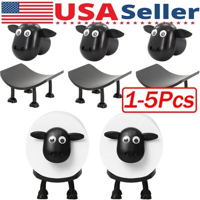 1-5 Pack Sheep Toilet Paper Roll Holder Set OPP Packaging - Cute Bathroom Decor